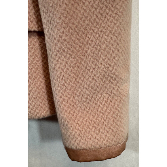 FENN WRIGHT MANSON Size 10 Angora WOOL BLEND PinkBLAZER JACKET Lined Textured - Picture 2 of 7
